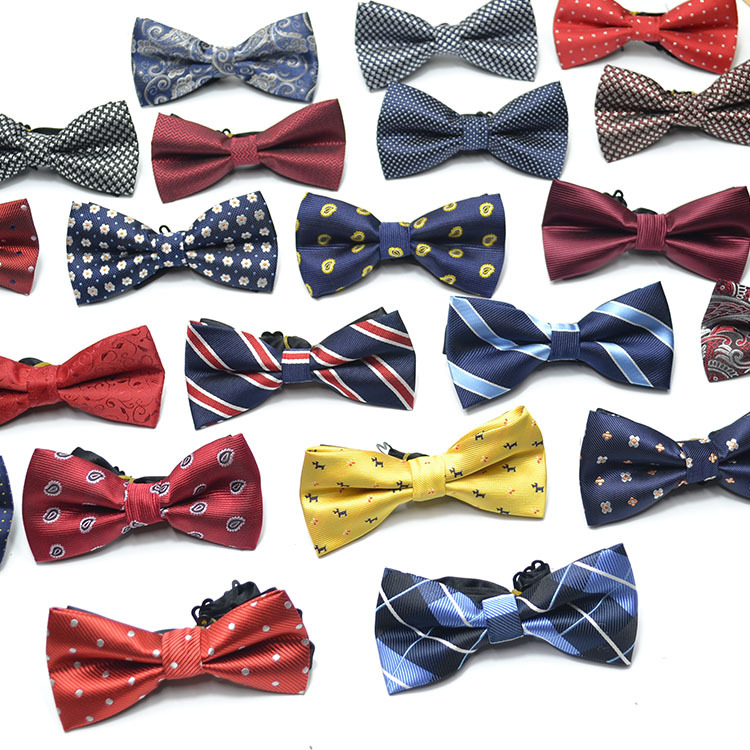 Men's Ties & Handkerchiefs business formal wear, jacquard bow tie, groom, best man, emcee, bow tie, ready stock wholesale available_voghion.com