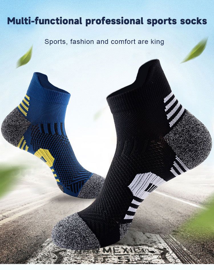 ActiveGo ActiveGo Cross-Border Sweat-Absorbent Breathable Towel Bottom Men's Short Tube Sports Thickened Running Outdoor Hiking Socks_voghion.com