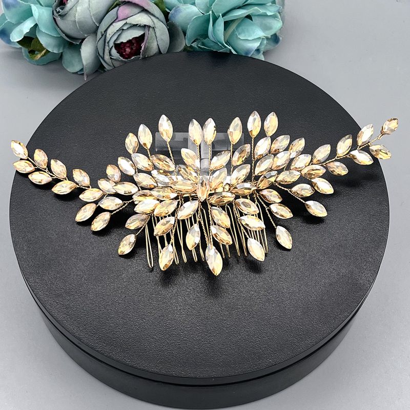 Copricapo Elegante pettine per capelli in cristallo fatto a mano con strass - Perfetto per matrimoni, feste e occasioni speciali_voghion.com