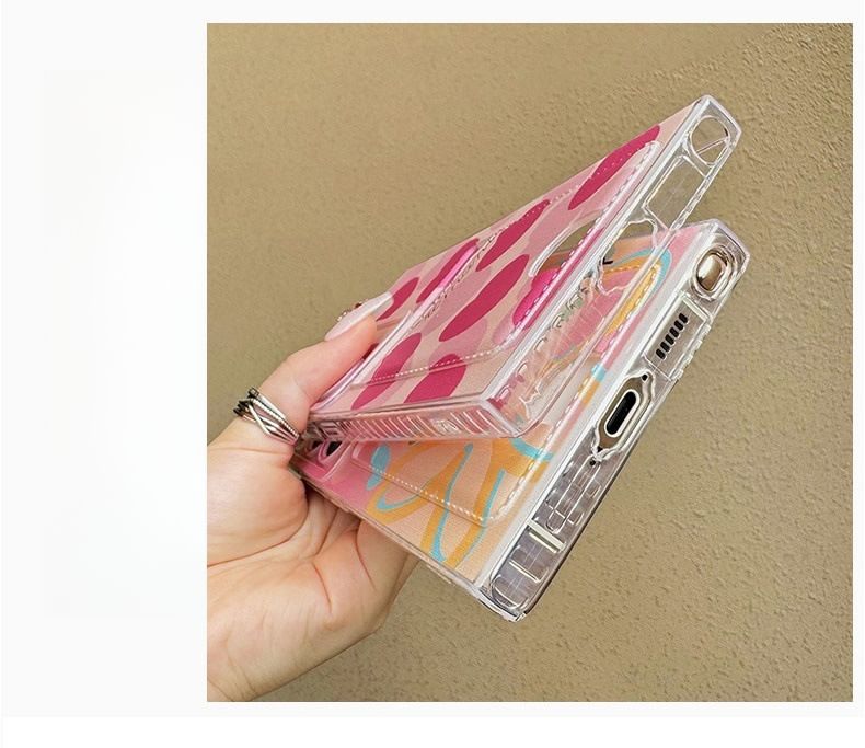 Applicable to Samsung S25 mobile phone case S23Plus flower love S22Ultra transparent card S21FE protective case_voghion.com
