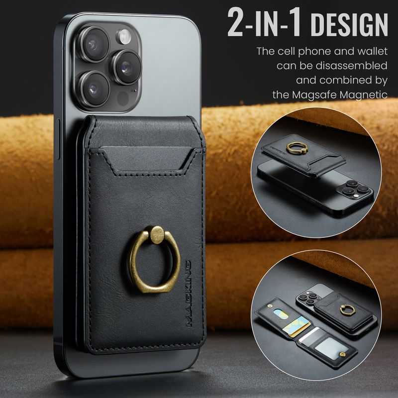K1 For 16 Phone15 Ring Bracket Magnetic Card Holder Mobile Phone Magnetic Card Holder_voghion.com