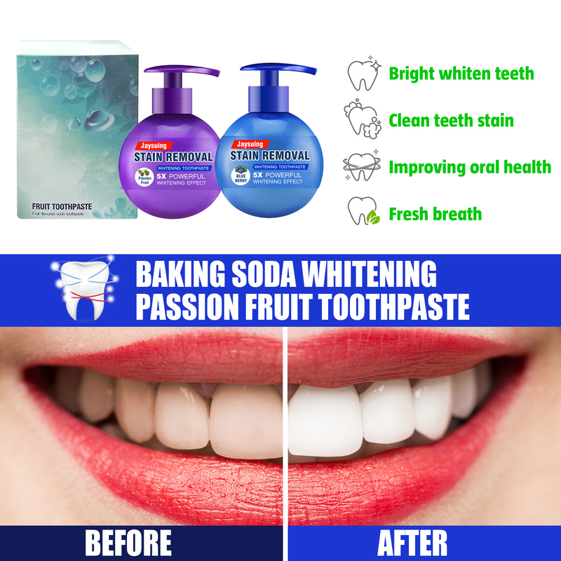 Oral Jaysuing Toothpaste, Cleaning, Sodium Bicarbonate Press Type Toothpaste, Bottled Toothpaste, Press Toothpaste_voghion.com