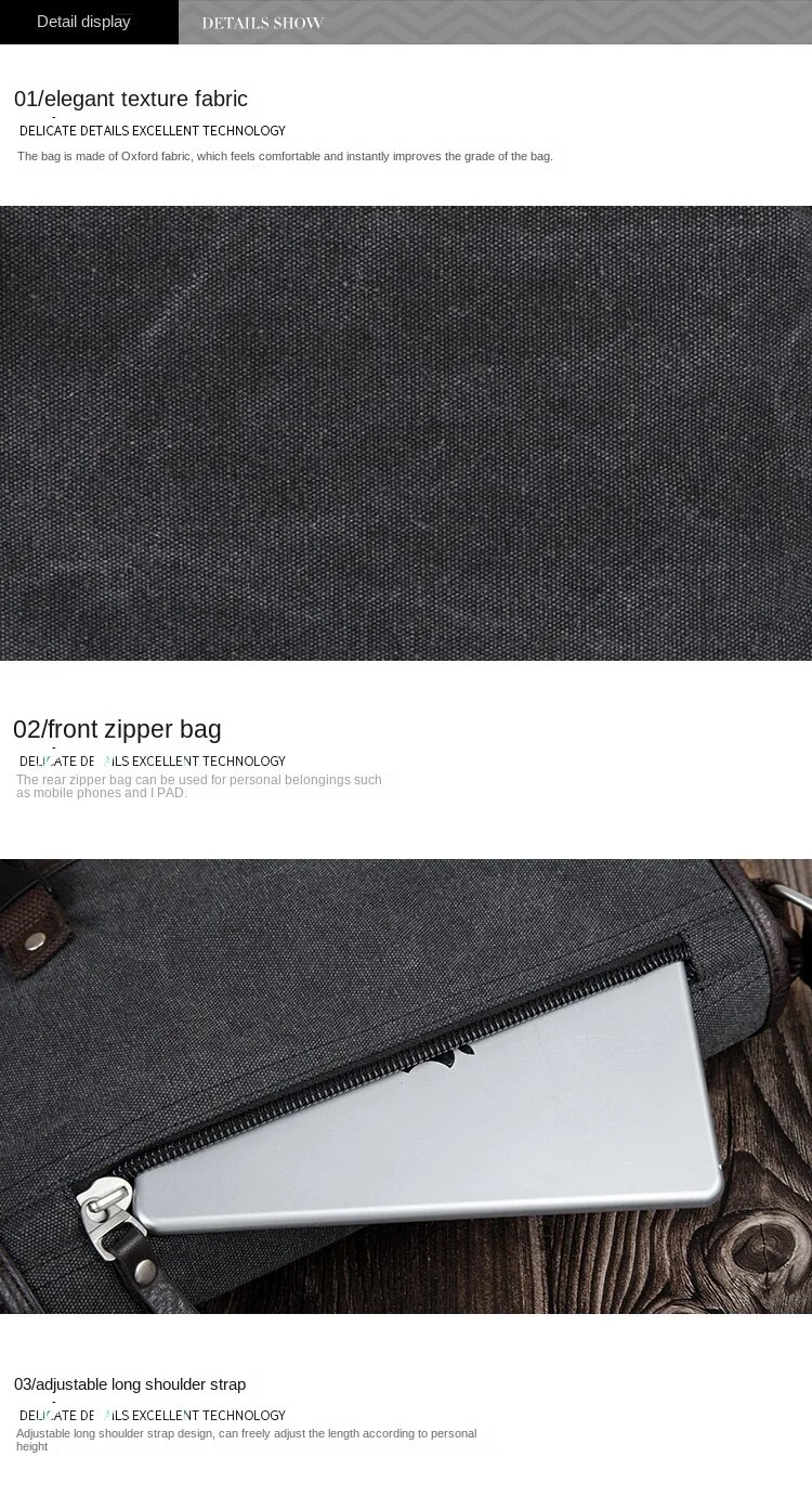Men's Shoulder Bag Casual Fashion High Quality Canvas Messenger Bag Fashion Simple Practical School Bag_voghion.com