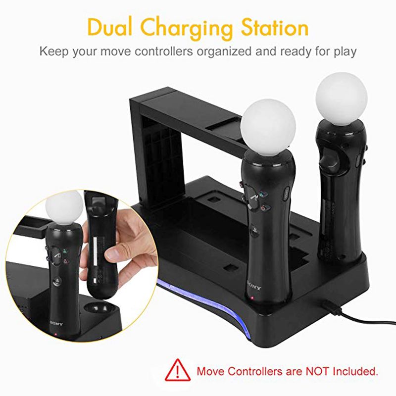Soporte de carga y almacenamiento para PS4 PS Move VR Auriculares PSVR CUH-ZVR2 2.º soporte para PS VR Move Vitrina_voghion.com