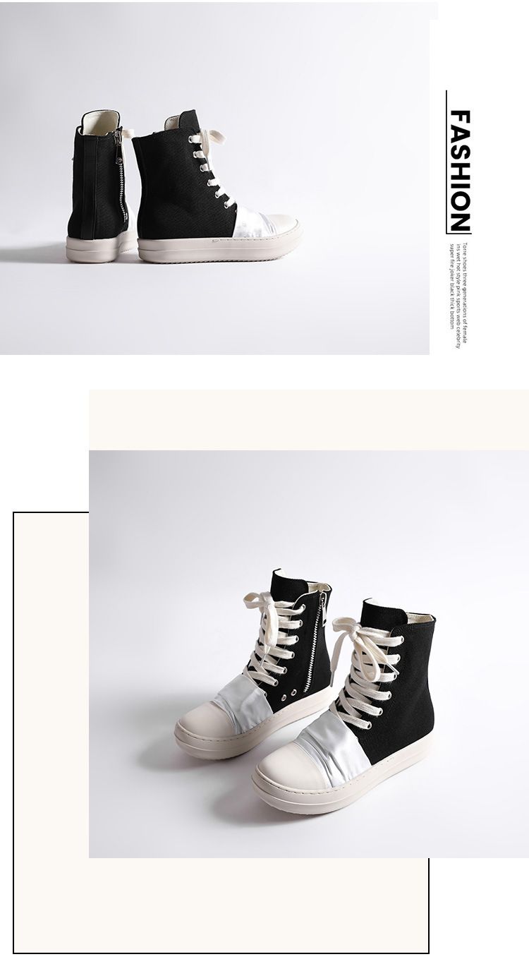 Herrenschuhe Ro High Top Schuhe Damenschuhe Satin Plissee Paar Canvas Schuhe Herren Sport Freizeit Street Dance All Match Version Schuhe Trend_voghion.com