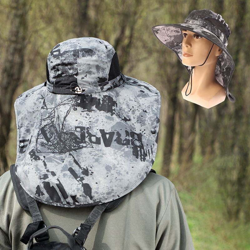 Μόδα 1PC Αναψυχή Ταξίδια 56-60cm Κεφάλι Unisex Άνδρες Γυναίκες Ψαράς Μεγάλος Αριθμός Προστατευτικό Λαιμού Σκίαση Προσώπου Αντηλιακό Καπέλο_voghion.com