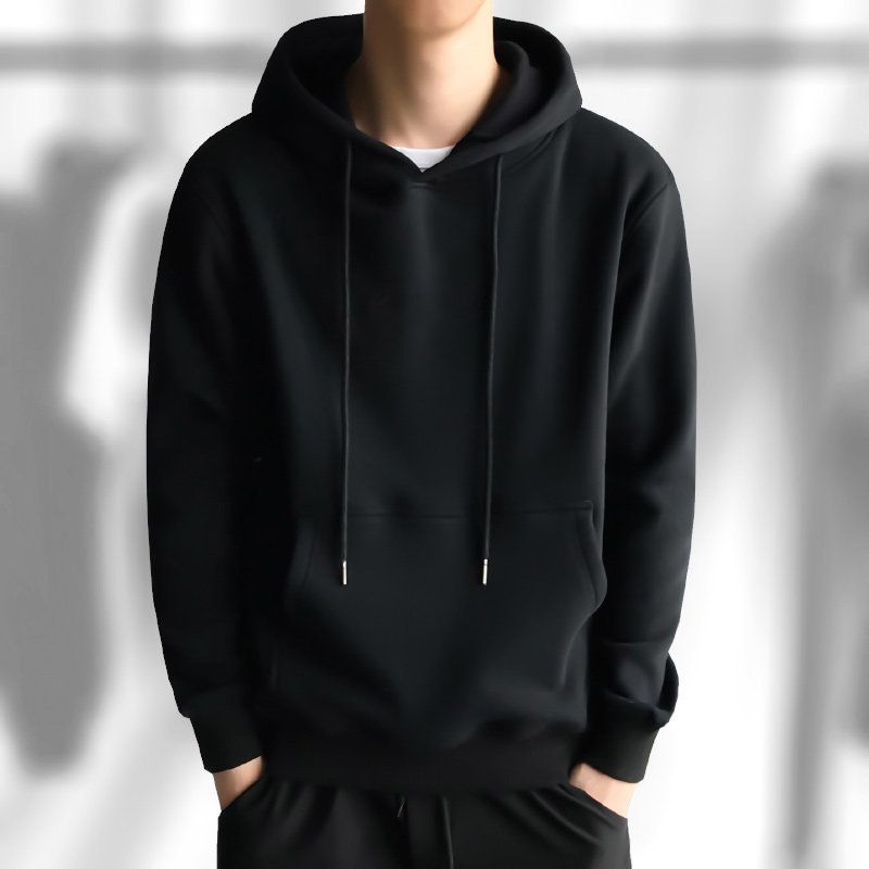 Felpa in pile autunno inverno da uomo con cappuccio, felpa con cappuccio spessa alla moda, giacca da uomo, pullover sportivo, stile coreano per studenti_voghion.com