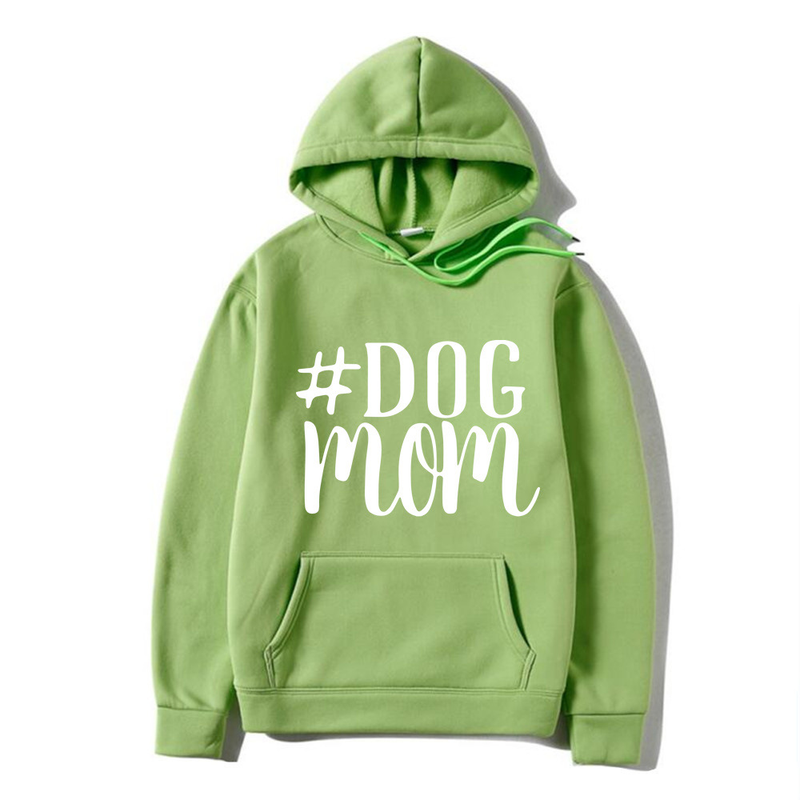 Dog Mom Letter Round Neck Pullover Sweater Autumn/Winter New Pullover Top Underlay_voghion.com