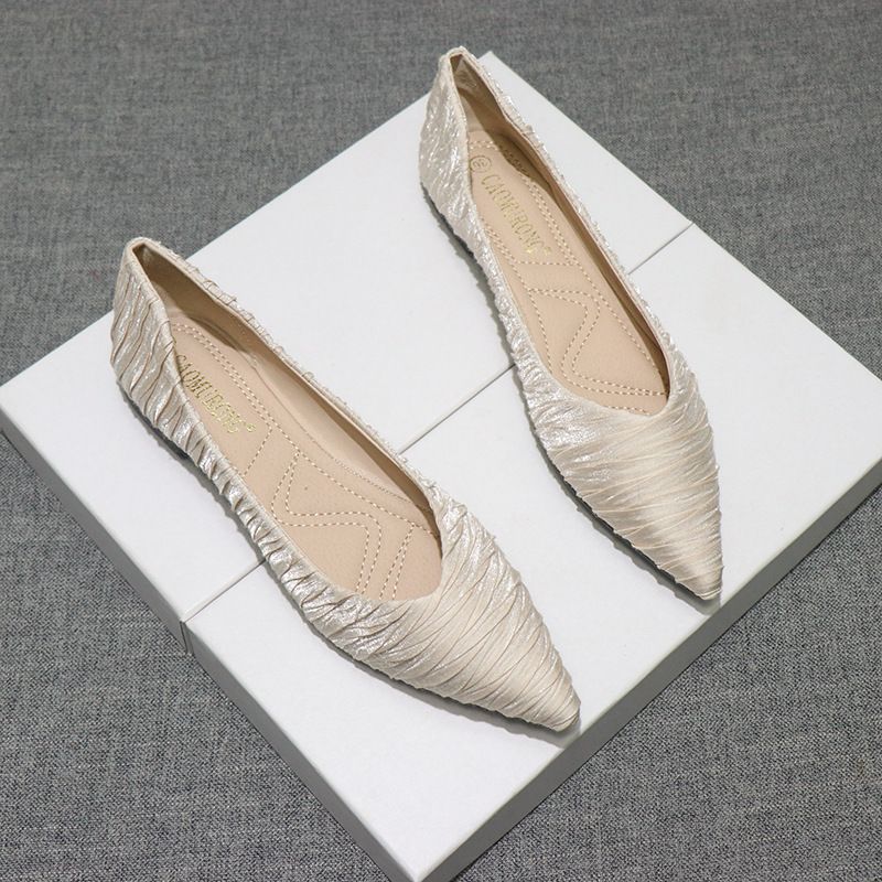Mode Damen 2025 Neue Sommer Mutterschaft Spitzschuh Sanfte Flache Loafers Boot Herbst Schuhe_voghion.com