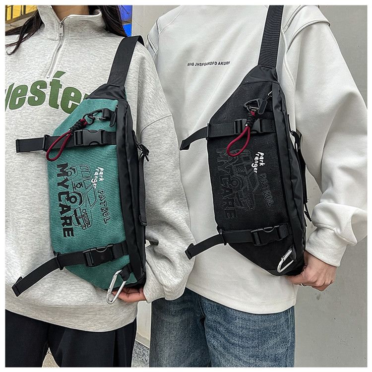 Multifunctional Canvas Outdoor Waterproof Parka Chest Bag_voghion.com