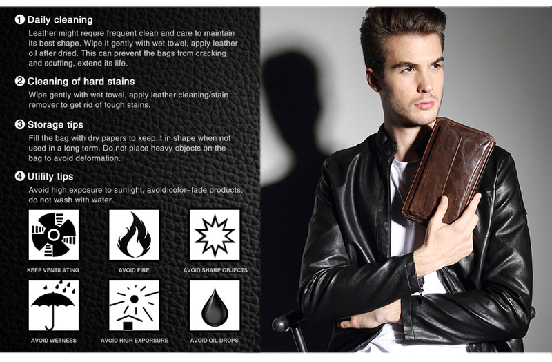 RFID Blocking Men Wallets Vintage Cow Genuine Leather Wallet Male Handmade Custom Dollar Price Coin Purse Short Wallet_voghion.com