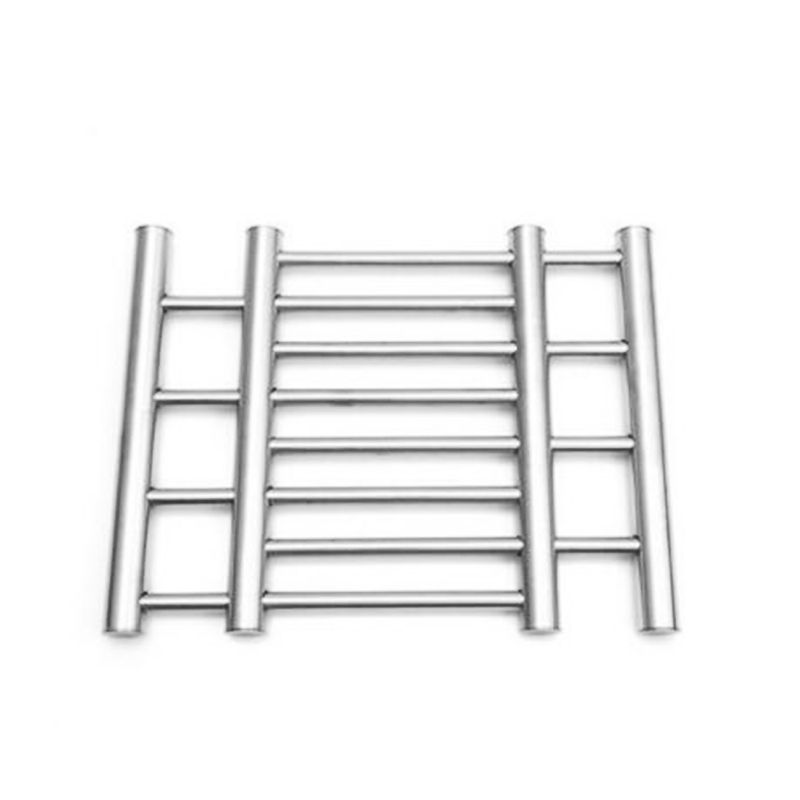 2Pcs Adjustable Stainless Steel Kitchen Insulation Pads Ladder Trivet Worktop Saver Pot Pan Stand Rack_voghion.com