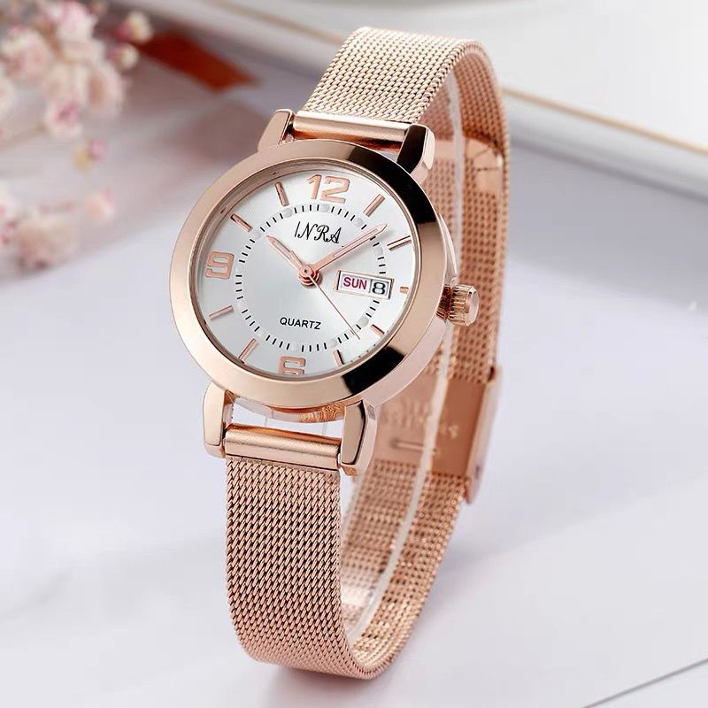 Dual - Calendar Fully Automatic Waterproof Luminous Women's Luxury Watch_voghion.com
