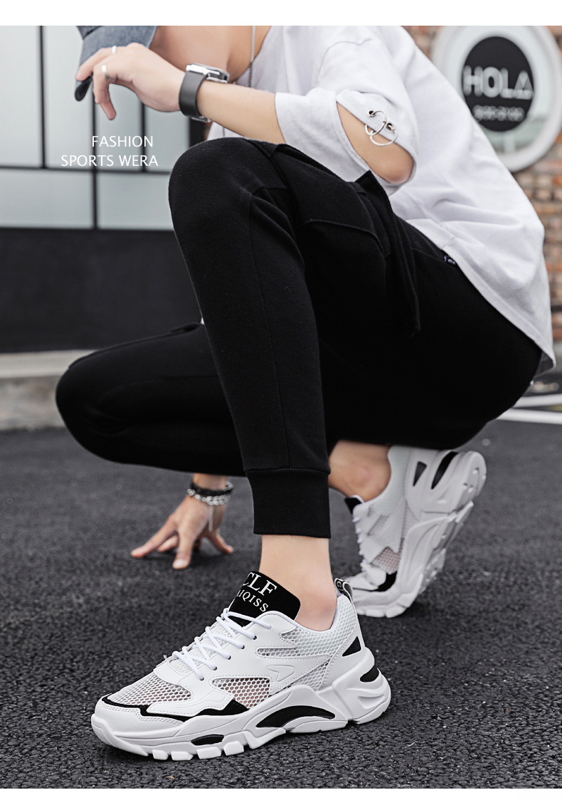 2024 summer mesh shoes men's shoes breathable hollow mesh small size young men's casual sports shoes running shoes_voghion.com