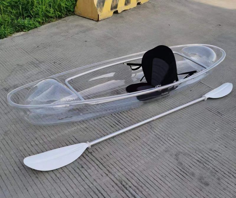 Scenic Area Crystal For Two-Person Rowing, Park Shooting Rowing Transparent Boat, Rafting Boat_voghion.com