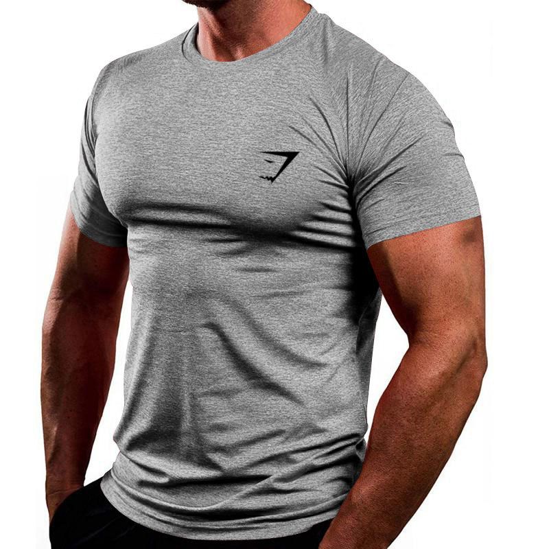Men's Clothing Summer Newmen's Sports T Shirt Muscle Brothers Training Fitness Quick Drying Clothes Elastic Short Sleeves_voghion.com