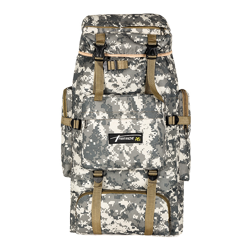 Outdoor 70L high-capacity mountaineering bag camouflage camping backpack_voghion.com