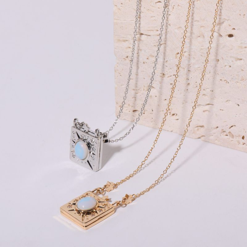 Vrouwen sieraden Liefdeswoorden Geloften Album Openings- en sluitingsketting Vrouwelijke retro persoonlijkheid Engelse woordsieraden Maan terug Maan_voghion.com