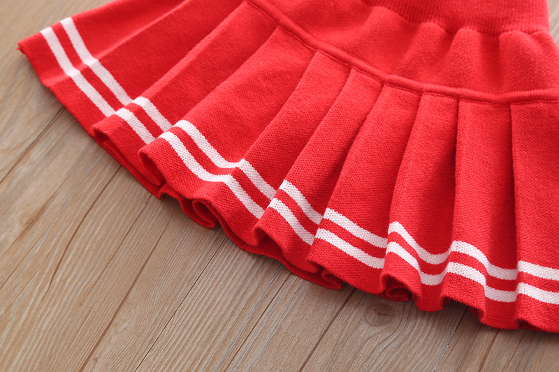 Version coréenne de bébé et petite fille, petit pull de style parfumé, jupe plissée pour filles de 1 à 4 ans, en coton doux_voghion.com