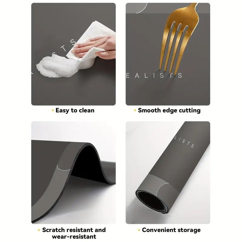 Super Absorbent Diatomaceous Earth Bath Mat, Fast Drying, Anti Slip And Absorbent Floor Mat, Soft And Comfortable Bathroom Mat Suitable For Shower, Laundry Room, Bedroom, Living Room, Door Mat_voghion.com