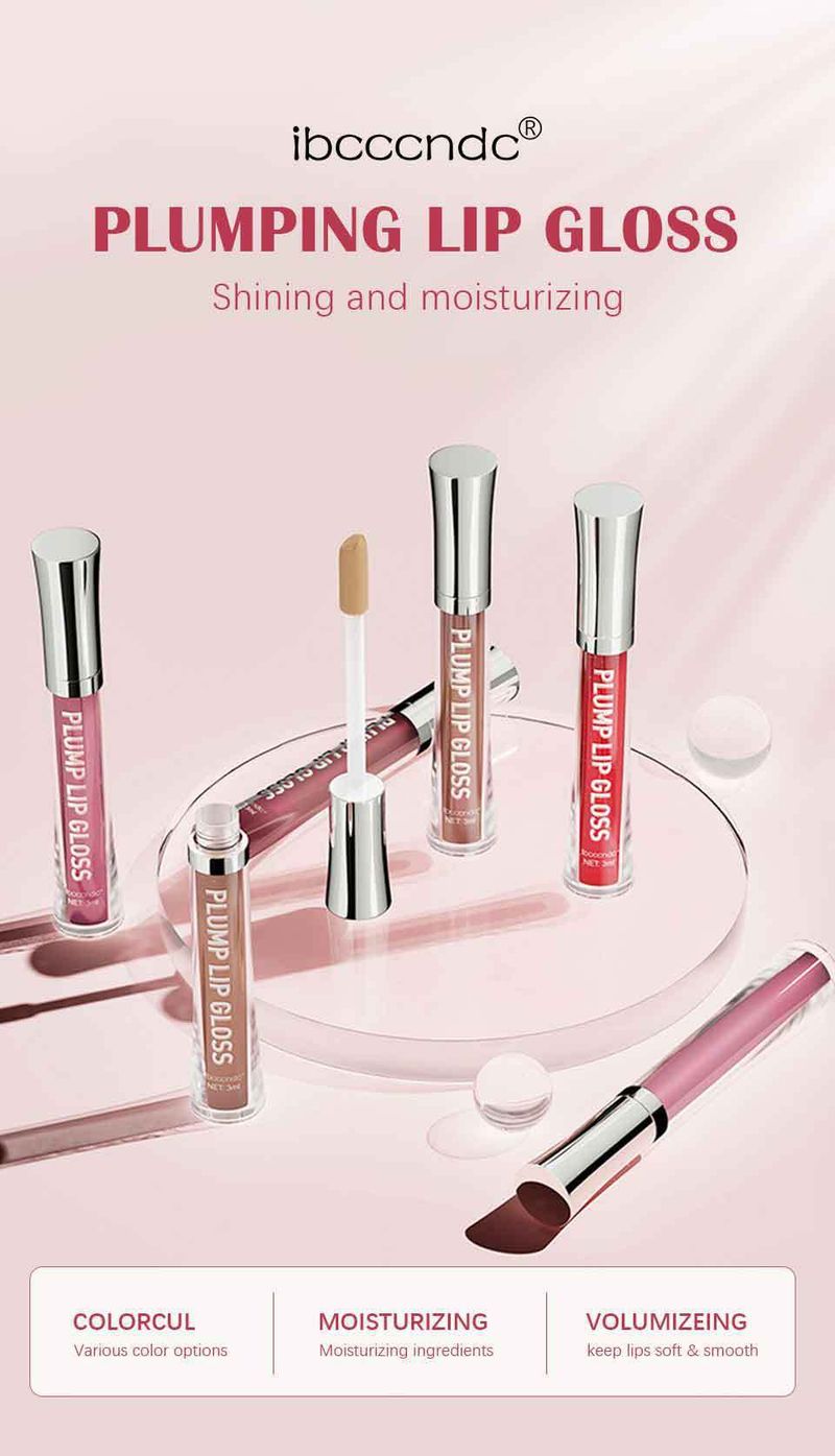 Lip Plumper hidratáló ajakfény Extrém teltebb dúsító ajakfény Színezett ajakfény Csillámos ajkak Smink 6 színben_voghion.com