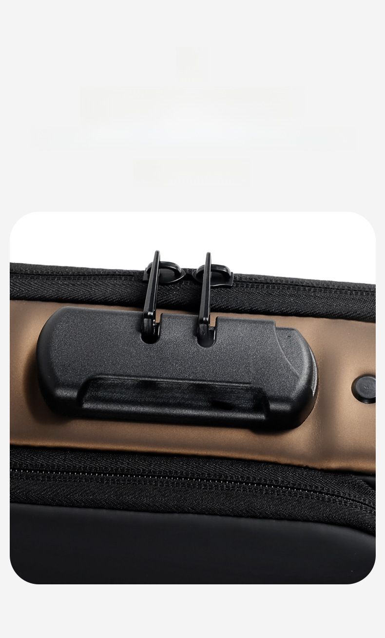 Moška torba za čez ramo Torba za čez ramo Večnamenska športna nepremočljiva nahrbtnik na prsih USB polnilna vrata Protivlomna naprsna torba_voghion.com