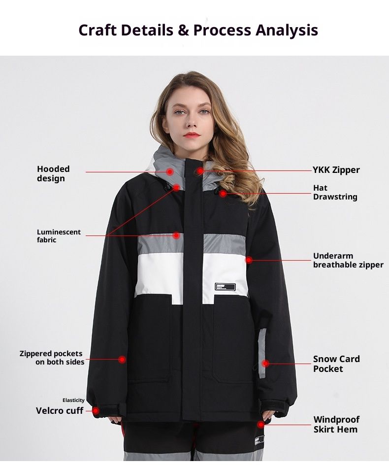 001 001 2021 Nuovo sci da donna, caldo, imbottito, impermeabile, doppia tavola, attrezzatura Internet Celebrity, snowboard riflettente alla moda_voghion.com