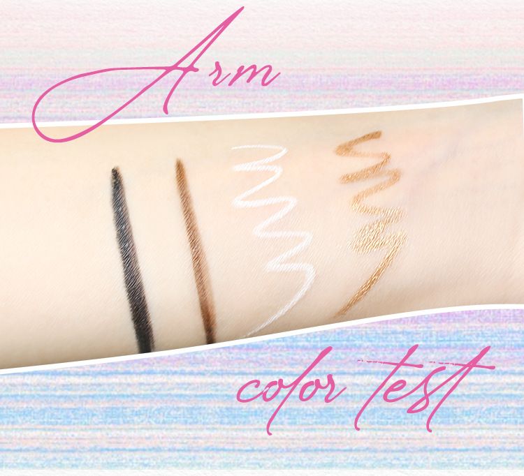 MLSMILE 4-farbige Eyeliner-Gelstifte, wasserfest und schweißfest, langanhaltend und nicht verschmierend, goldene, weiße und schwarze Eyeliner-Stifte_voghion.com