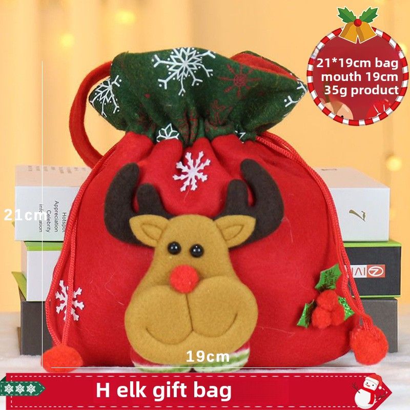 Christmas Applee Bag Barnpresentpåse Julaftonsgodispåse Julgodisinpackningspresentpåse_voghion.com