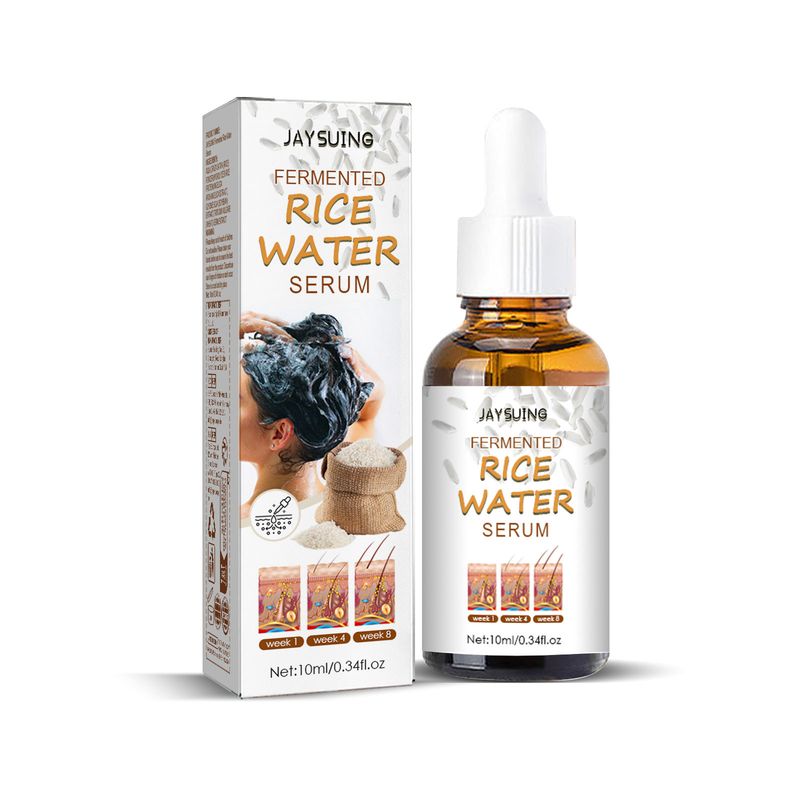 Sérum capillaire à l'eau de riz fermentée Jaysuing, soin capillaire doux et hydratant, fortifiant et sec_voghion.com