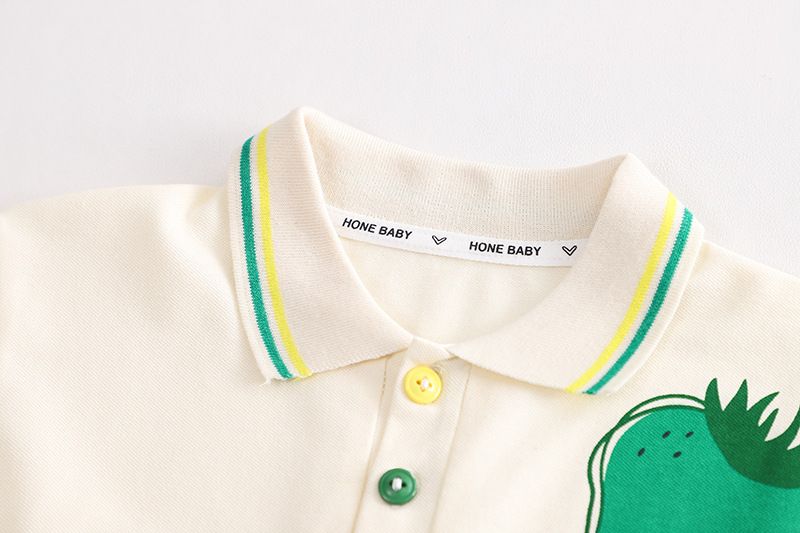 Small and medium-sized children's 3-pack new men's 5 girls cute printed collar casual 1-4 year old access shirt short_voghion.com