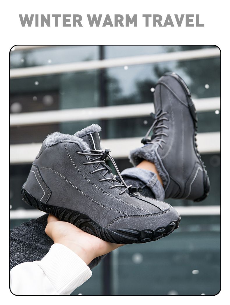 Cross-Border Factory Direct Sale Winter Fleece-Lined Warm Cold-Resistant For Men And Women Mid-Cut Snow Boots Couple_voghion.com