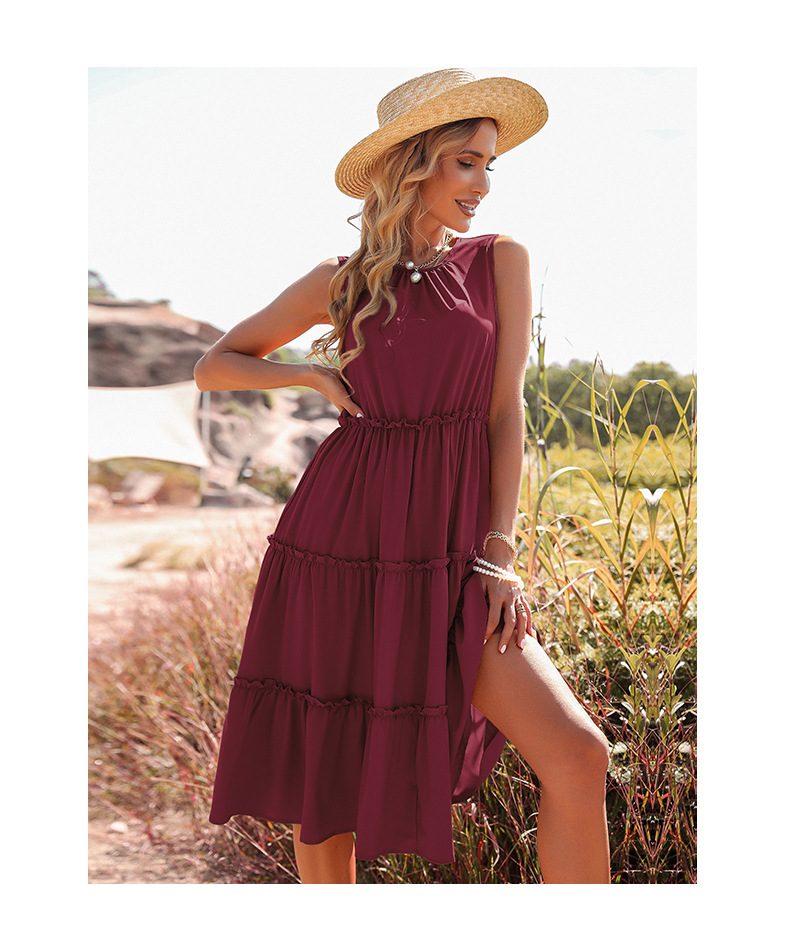 Abito da festa con bordo in legno plissettato solido_voghion.com