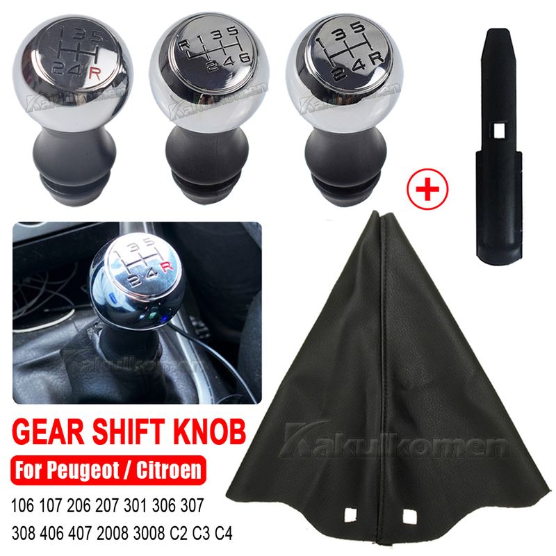 5/6 Geschwindigkeit MT Schaltknauf Hebel Schalthebel Stick für Peugeot 106 206 306 406 107 207 307 407 301 308 2008 3008 Citroen_voghion.com