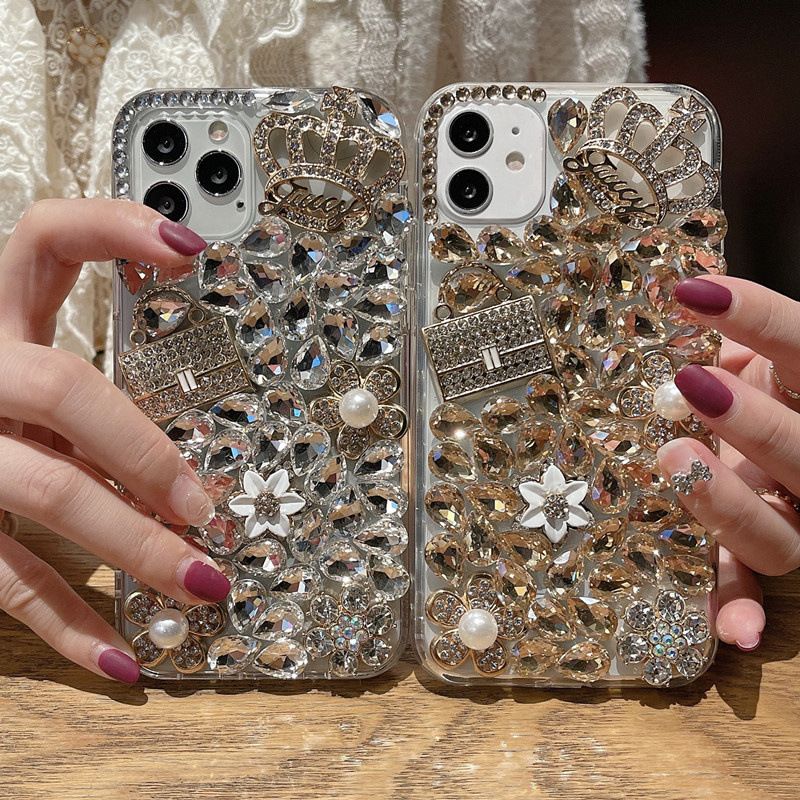 Crown Bag Diamond Handyhülle, Kreative Handyhüllen für Samsung Galaxy S24 S21 S20 FE S22 23Ultra Note20_voghion.com