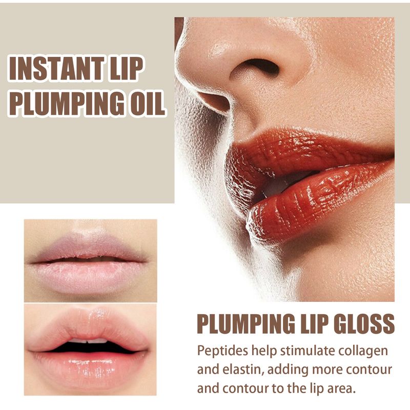 EELHOE Plump And Plump Lip Oil, Plump Increase And Fade Lip Lines Moisturize Plump Lip Oil_voghion.com