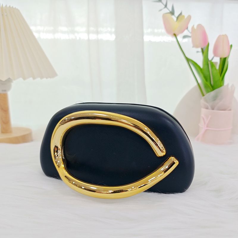 Borsa a tracolla singola con manico in lega metallica, classica e alla moda, da sera, piccola e maneggevole_voghion.com