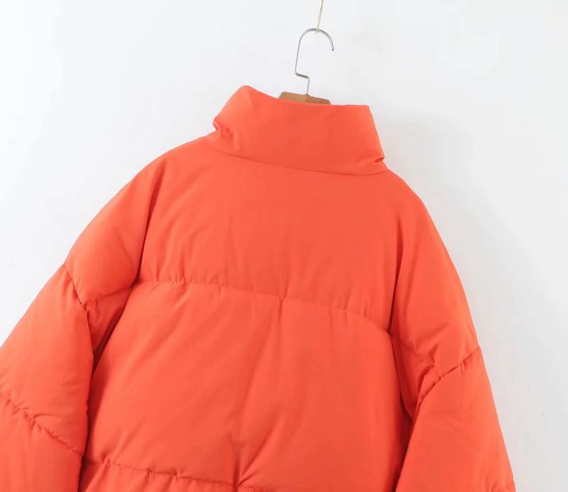 Women's clothing Women's cotton coat new stand-up collar zipper pocket thickened warm cotton coat 8AS2305A_voghion.com