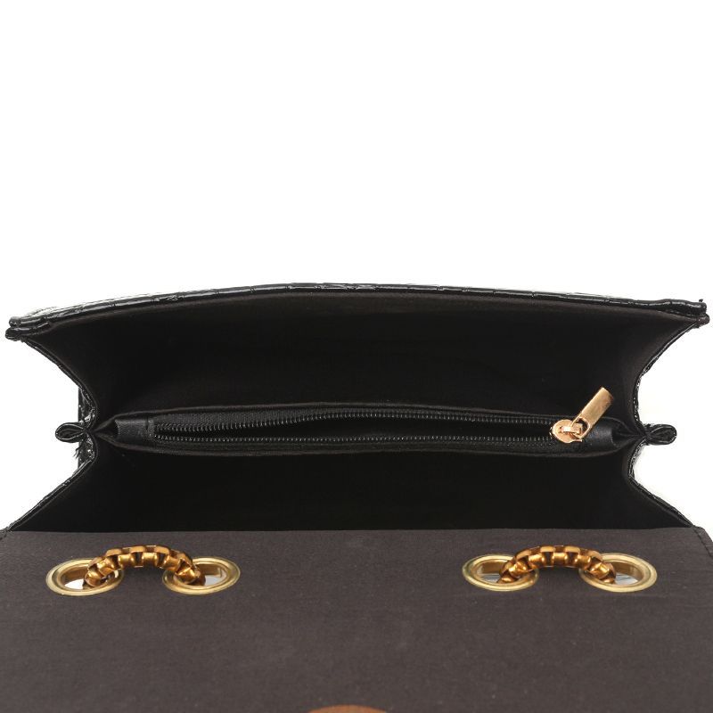 CHARHP&KEJNT Snake Pattern Small Square 2024 New Style Chain Shoulder Cross Bag_voghion.com