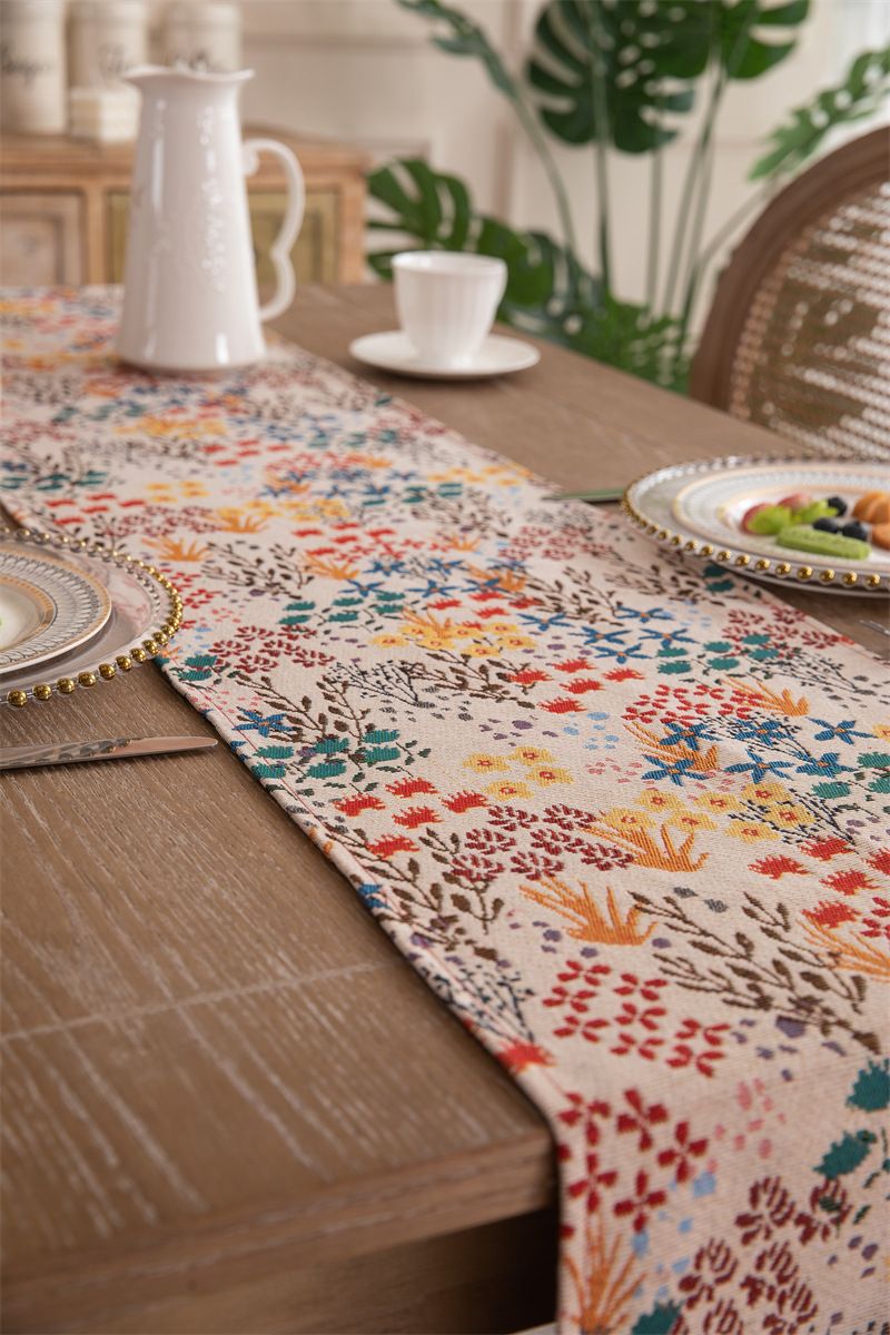 Nuovo copritavolo da caffè in stile americano con nappa in jacquard di poliestere, copriletto e copriletto_voghion.com