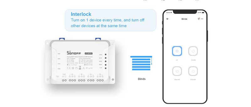 Sonoff 4CH (R3) PRO R3 Modulo di automazione domestica Wifi Smart RF Interruttore a 4 bande Rolg Gate Controllo remoto eWek_voghion.com