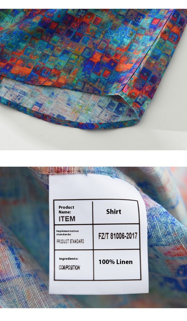 Nuova camicia casual a maniche corte da uomo stampata_voghion.com