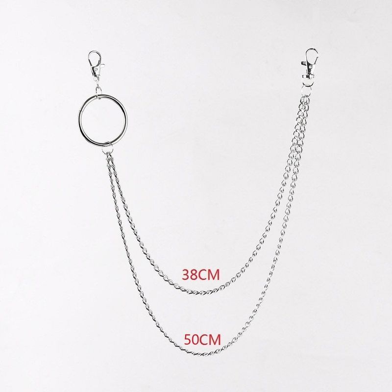 Mode Trendy Hosen Ins Taille Hip Hop Metall JK Jeans Gürtel Unisex Kleidung Kette_voghion.com