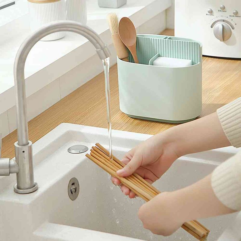 Multifunctional Chopstick Fork Spoon Storage Holder Box Cutlery Drain Rack Organizer Racks Storage Box Holders For Kitchen_voghion.com