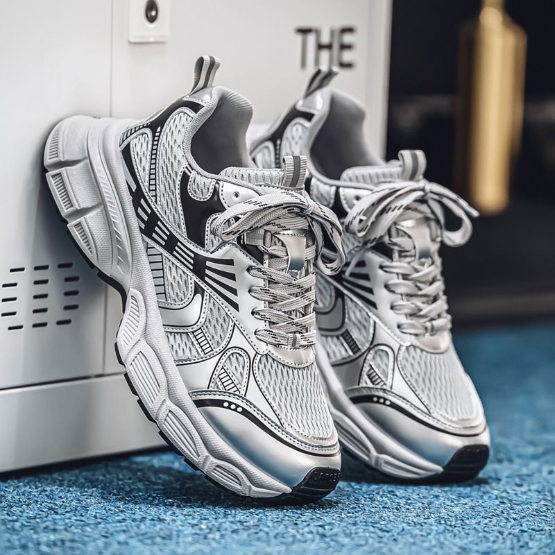 Fall/Winter 2025 New Breathable Mesh Sneakers Chunky-Sole Casual Dad Shoes Stylish And Versatile_voghion.com
