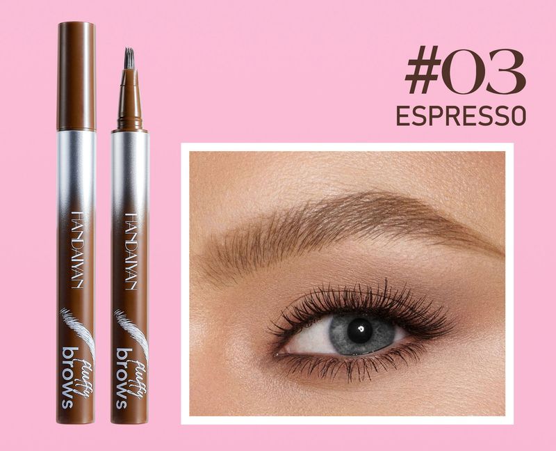 HANDAIYAN 4-Color Wild Eyebrow Pen – Wasserfester, lang anhaltender flüssiger Augenbrauenstift mit natürlichem, haarähnlichem Finish_voghion.com