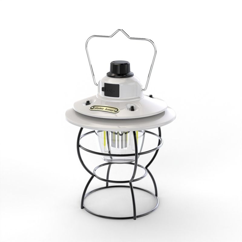 Cross-Border Retro Outdoor Multi-Functional Camping USB Rechargeable Emergency Lighting Handheld Lantern_voghion.com