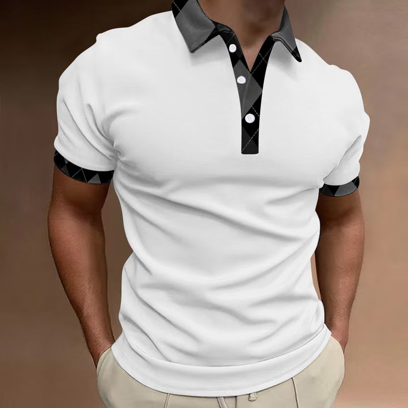 Camisa polo masculina de manga curta respirável e com botões, para primavera e verão, 25ª temporada, personalizável_voghion.com