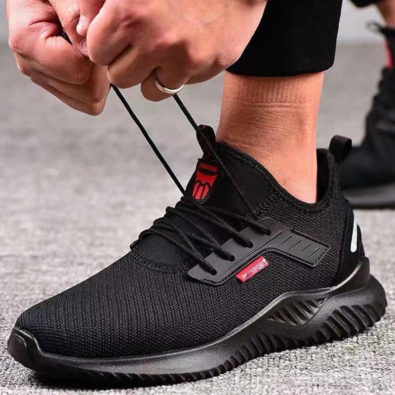 Trabo Fashion lichtgewicht comfortabele veiligheidsschoenen voor heren, kogelwerende en onverwoestbare beschermende schoenen_voghion.com