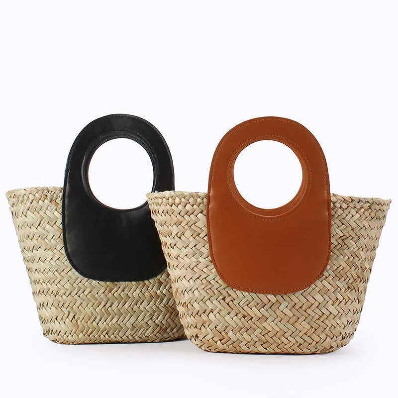 Nuova borsa da donna semplice, in stile francese, intrecciata per l'abbigliamento casual quotidiano, per spostamenti, viaggi e fotografia._voghion.com